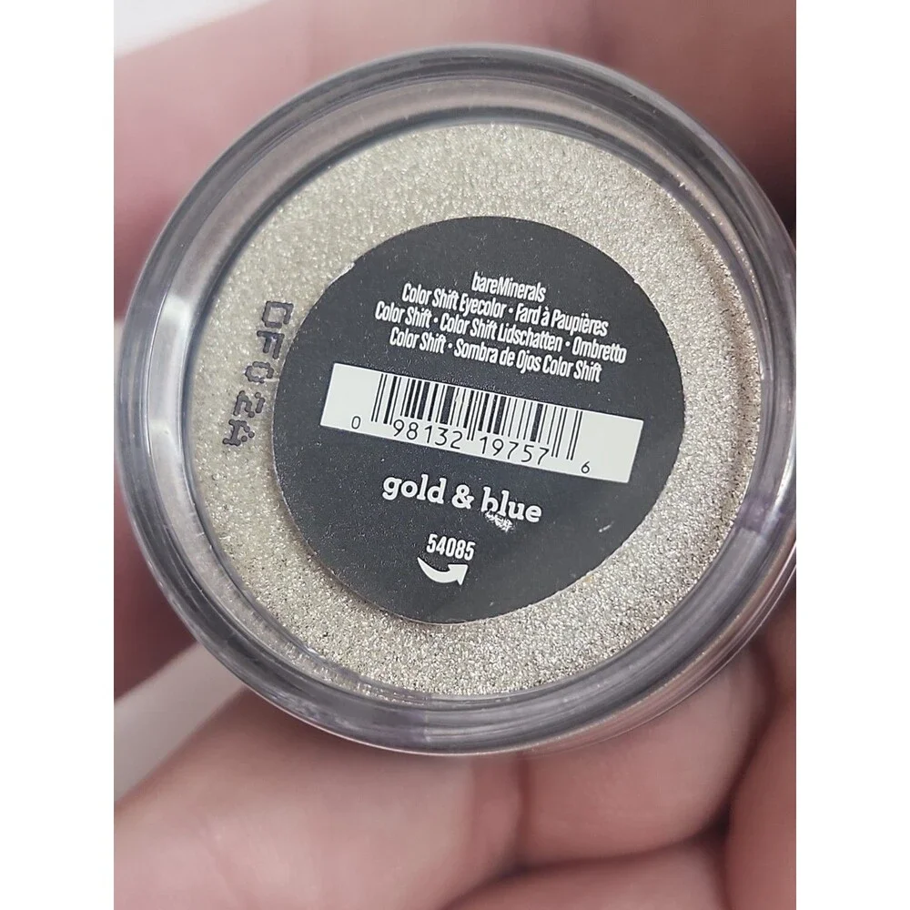 New bareMinerals Eye Shadow Eye Color In GOLD & BLUE .02oz Loose Color Shift